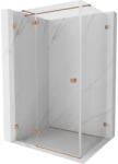 Mexen Lunar T zuhanykabin balra nyíló 115 x 90 cm, átlátszó, kefélt réz - 834T-115-090-65-00-L (834T-115-090-65-00-L)