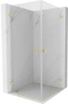 Mexen Lunar-B Duo cabină de duș batantă 70 x 70 cm, transparent, auriu periat - 832-070L-070P-55-00 (832-070L-070P-55-00)