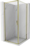 Mexen Exo cabină de duș articulată 100 x 100 cm, transparentă, aurie - 8181-100-100-50-00 (8181-100-100-50-00)