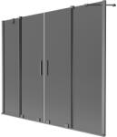 Mexen Velar Duo 2-szárnyú, elhúzható fürdőkádfal 190 x 150 cm, grafit, sötétszürke kefe - 896-190-000-42-66 (896-190-000-42-66)