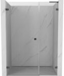 Mexen Lunar-B L balos zuhanyajtó, balos, 115 cm, átlátszó, porszórt fegyverszürke - 832SL-115-050-66-00-L (832SL-115-050-66-00-L)