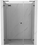 Mexen Lunar L zuhanyajtó balra nyíló, 120 cm, átlátszó, gun gray szálcsiszolt - 834SL-120-050-66-00-L (834SL-120-050-66-00-L)