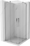 Mexen Velar L Duo tolóajtós zuhanykabin 90 x 90 cm, átlátszó, króm - 871-090-090-02-03-01 (871-090-090-02-03-01)
