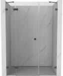 Mexen Lunar bal oldali nyíló zuhanyajtó 140 cm, átlátszó, szálcsiszolt gun gray - 834S-140-050-66-00-L (834S-140-050-66-00-L)
