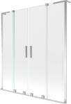Mexen Velar L Duo kétszárnyú tolható fürdőkád paraván 140 x 150 cm, átlátszó, króm - 896-140-003-02-01 (896-140-003-02-01)