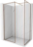 Mexen Kioto-XF Walk-in zuhanyfal kerettel 130 x 110 cm, átlátszó 10 mm, rózsaarany - 800-130-202-04-60-110-XF (800-130-202-04-60-110-XF)