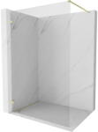 Mexen Lunar Walk-in zuhanyfal bal 90 x 200 cm, átlátszó 8 mm, arany kefe - 830-090-000-55-00-L (830-090-000-55-00-L)