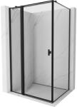 Mexen Mist T balos zuhanykabin csuklós bal 80 x 120 cm, fekete keret, fekete - 8A4T-080-120-70-70-L (8A4T-080-120-70-70-L)