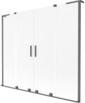 Mexen Velar L Duo 2 szárnyú toló fürdőszobai paraván 170 x 150 cm, deres, gun metal - 896-170-003-32-95 (896-170-003-32-95)