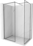 Mexen Kioto-F Walk-in zuhanyfal kerettel 115 x 110 cm, átlátszó 8 mm, szálcsiszolt pisztolyszürke - 800-115-202-04-66-110 (800-115-202-04-66-110)
