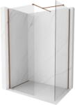 Mexen Kioto-X zuhanyfal Walk-in 80 x 80 cm, átlátszó 10 mm, rózsaarany - 800-080-202-60-00-080-X (800-080-202-60-00-080-X)