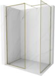 Mexen Kioto-XF Walk-in zuhanyfal kerettel 110 x 110 cm, átlátszó 10 mm, arany - 800-110-202-04-50-110-XF (800-110-202-04-50-110-XF)