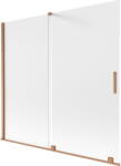 Mexen Velar kádparaván 2-szárnyú toló 170 x 150 cm, zúzmarás, csiszolt réz - 896-170-000-31-65 (896-170-000-31-65)