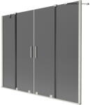 Mexen Velar Duo kétszárnyú toló kádparaván 180 x 150 cm, grafit, kefélt nikkel - 896-180-000-42-97 (896-180-000-42-97)