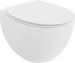 Mexen Egg fali WC csésze Rimless lassan záródó Slim ülőkével, duroplast, fényes fehér - 30245000 (30245000)