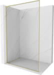 Mexen Kioto-XF L zuhanyfal Walk-in kerettel 100 x 202 cm, átlátszó 10 mm, arany szálcsiszolt - 800-100-174-55-00-XF (800-100-174-55-00-XF)