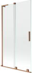 Mexen Velar L kádparaván, 2-szárnyú tolóajtó, 100 x 150 cm, átlátszó, kefélt réz - 896-100-003-01-65 (896-100-003-01-65)