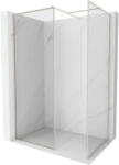 Mexen Kioto-F Walk-in Zuhanyfal kerettel 130 x 90 cm, átlátszó 8 mm, szálcsiszolt nikkel - 800-130-202-04-97-090 (800-130-202-04-97-090)