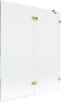 Mexen Lunar duplaszárnyú kád válaszfal, jobboldali, 140 x 150 cm, átlátszó, arany - 897-140-100-50-00-P (897-140-100-50-00-P)