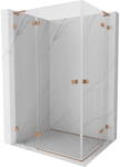 Mexen Lunar L Duo nyíló zuhanykabin 115 x 90 cm, átlátszó, csiszolt réz - 834L-115L-090P-65-00 (834L-115L-090P-65-00)