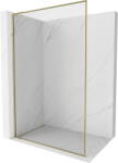 Mexen Kioto-F L zuhanyfal Walk-in kerettel 100 x 202 cm, átlátszó 8 mm, arany - 800-100-174-50-00 (800-100-174-50-00)