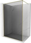 Mexen Kioto-F zuhanyfal Walk-in kerettel 90 x 202 cm, grafit 8 mm, arany - 800-090-104-50-40 (800-090-104-50-40)
