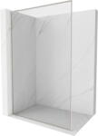 Mexen Kioto-F L Walk-in zuhanyfal kerettel 110 x 202 cm, átlátszó 8 mm, kefélt nikkel - 800-110-174-97-00 (800-110-174-97-00)