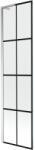 Mexen Next L fürdőkádparaván egyajtós 50 x 150 cm, fekete minta, króm - 895-050-000-03-77-01 (895-050-000-03-77-01)