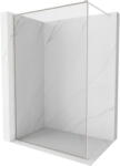 Mexen Kioto-XF zuhanyfal Walk-in kerettel 90 x 202 cm, áttetsző 10 mm, csiszolt nikkel - 800-090-104-97-00-X (800-090-104-97-00-X)