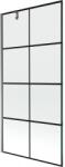 Mexen Next 1-szárnyú fürdőszobai paraván 90 x 150 cm, fekete minta, gun metal - 895-090-000-00-77-95 (895-090-000-00-77-95)