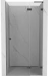 Mexen Lunar L nyíló, jobb oldali zuhanyajtó 75 cm, átlátszó, gun metal - 834L-075-000-95-00-P (834L-075-000-95-00-P)