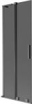 Mexen Velar L kádparaván, 2-szárnyú tolóajtó, 75 x 150 cm, grafit, gun gray kefélt - 896-075-003-41-66 (896-075-003-41-66)