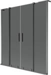Mexen Velar L Duo kádparaván 2-szárnyú tolóajtós 140 x 150 cm, grafit, kefe szürke - 896-140-003-42-66 (896-140-003-42-66)