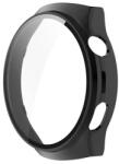 Huawei Watch 4 Pro, Műanyag védőkeret, kijelzővédő üveggel, közepesen ütésálló, szíj nélkül, fekete