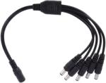 Lechpol DC 12V ötágú tápegység elosztó kábel, 5, 5x2, 1mm (5830#)