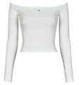 Tommy Jeans Hosszú ujjú pólók TJW SLIM ESSENTIAL BOAT NECK LS Fehér EU S
