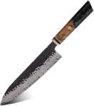 HARAHU Cuțit de bucătărie damasc AI-37314 - Chef / Verde KP37314