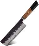 HARAHU Cuțit de bucătărie damasc AI-37315 - Nakiri / Verde KP37315