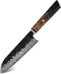 HARAHU Cuțit de bucătărie damasc AI-37316 - Santoku / Verde KP37316