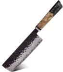 HARAHU Cuțit de bucătărie damasc AI-37323 - Nakiri / Negru KP37323
