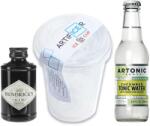  Jég 3dl pohárban + Hendricks mini gin + ARTONIC Uborkás tonic