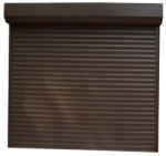 Bestroll Group Ușă garaj automată 3300L x 2100H, maro închis 8019, lamele 55mm