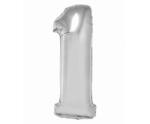 GoDan Ezüst 1-es Silver szám fólia lufi 76 cm (MLG144536) - kidsfashion