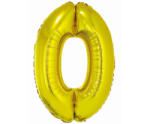 GoDan Arany 0-ás Gold szám fólia lufi 76 cm (MLG145427) - kidsfashion