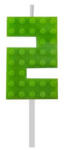 Javoli Építőkocka 2-es Green Blocks tortagyertya, számgyertya (MLG132731D)