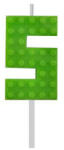 Javoli Építőkocka 5-ös Green Blocks tortagyertya, számgyertya (MLG132762D)