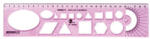 Optima Sablon vonalzó OPTIMA pink 30cm (VL_2826899763)