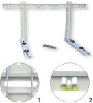  Klíma Tartó Konzol Csúsztatható Szárral, Vízmértékes, 80kg Tüv (450x380x800) (an-n80e)