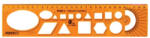 Optima Sablon vonalzó OPTIMA narancssárga 30cm (VL_829833353)