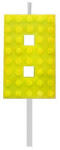 Javoli Építőkocka 8-as Yellow Blocks tortagyertya, számgyertya (MLG132793E)